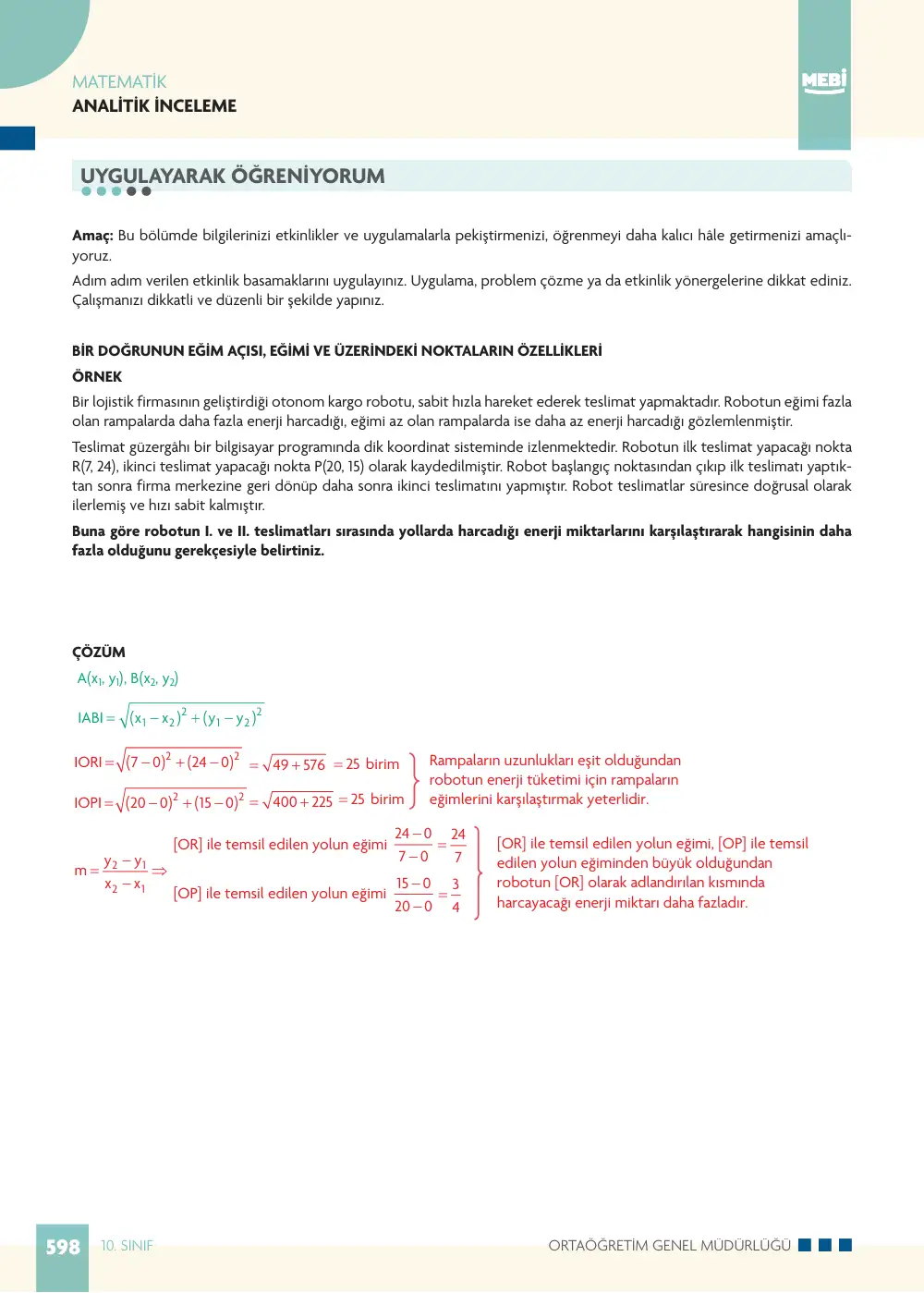 10. Sınıf Matematik Bireysel Öğrenme Etkinlikleri (2026-2027) sayfa 596