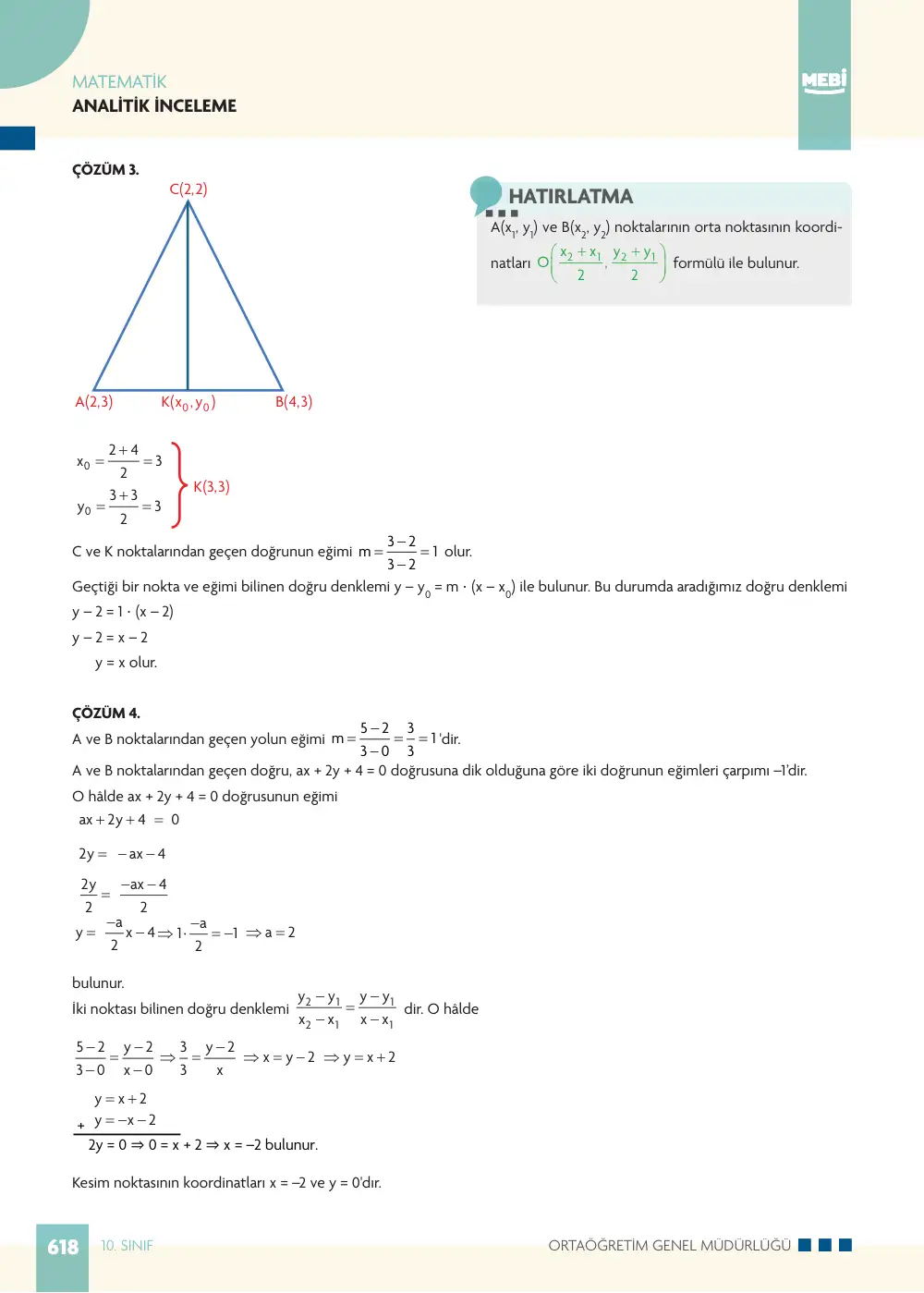 10. Sınıf Matematik Bireysel Öğrenme Etkinlikleri (2026-2027) sayfa 616