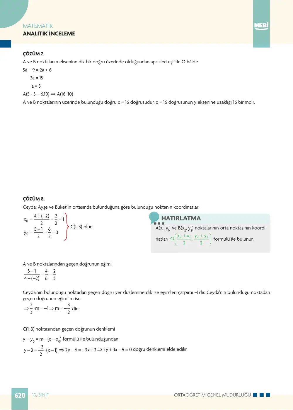10. Sınıf Matematik Bireysel Öğrenme Etkinlikleri (2026-2027) sayfa 618