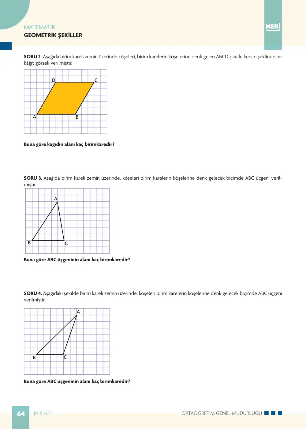 10. Sınıf Matematik Bireysel Öğrenme Etkinlikleri (2026-2027) sayfa 62