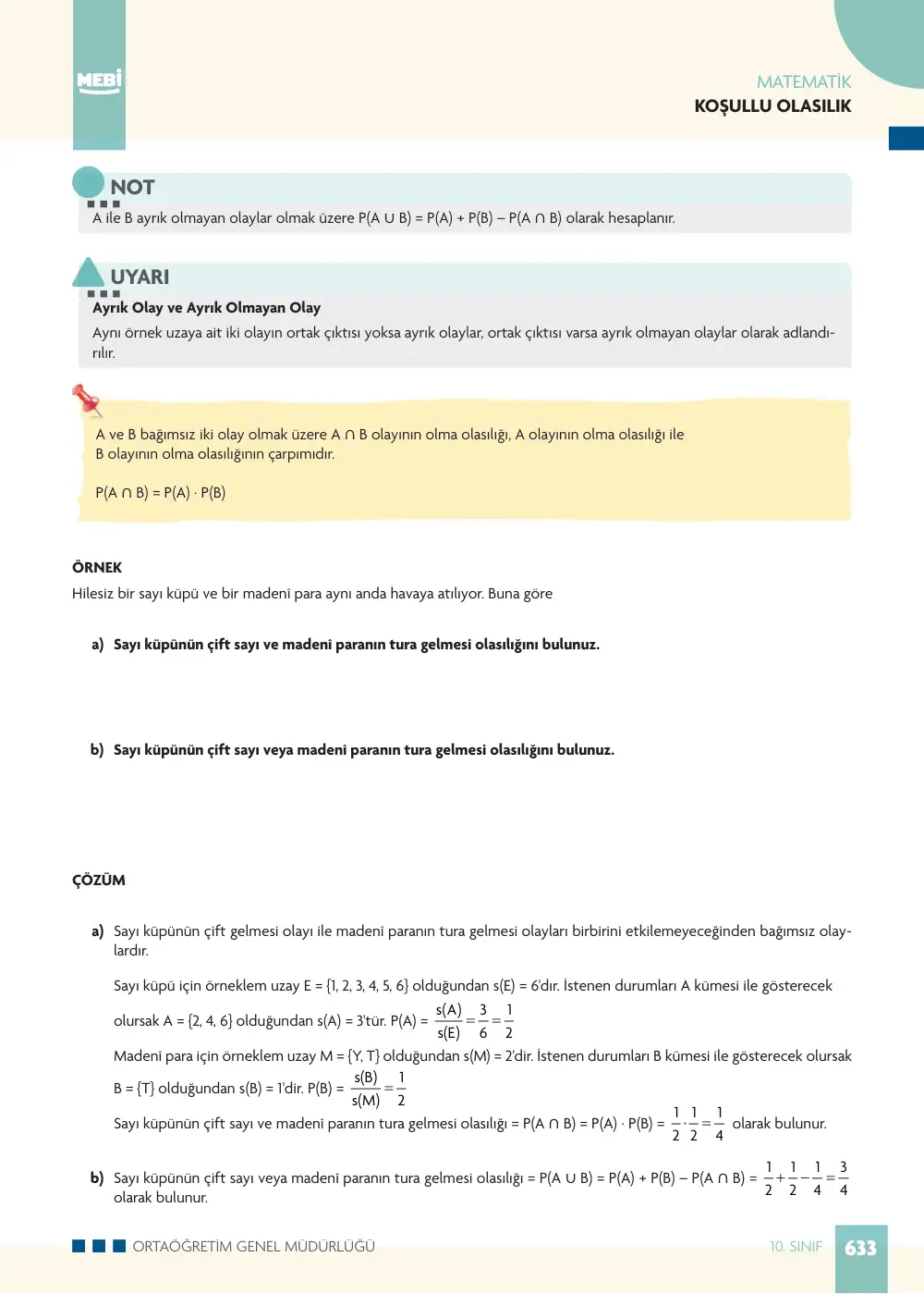 10. Sınıf Matematik Bireysel Öğrenme Etkinlikleri (2026-2027) sayfa 631