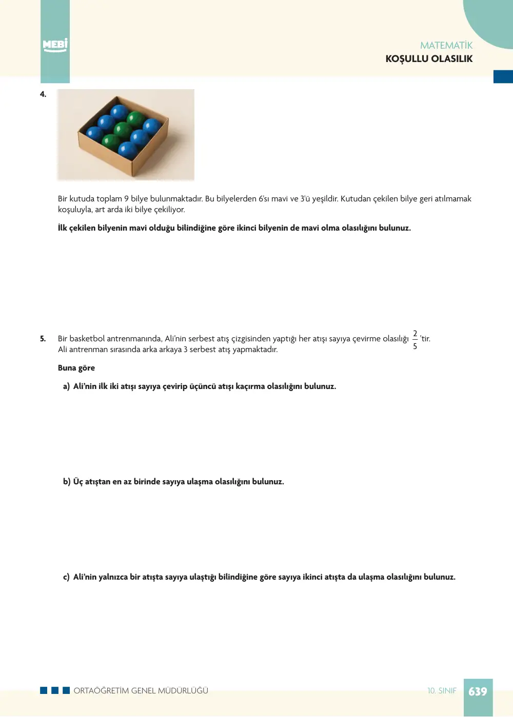 10. Sınıf Matematik Bireysel Öğrenme Etkinlikleri (2026-2027) sayfa 637