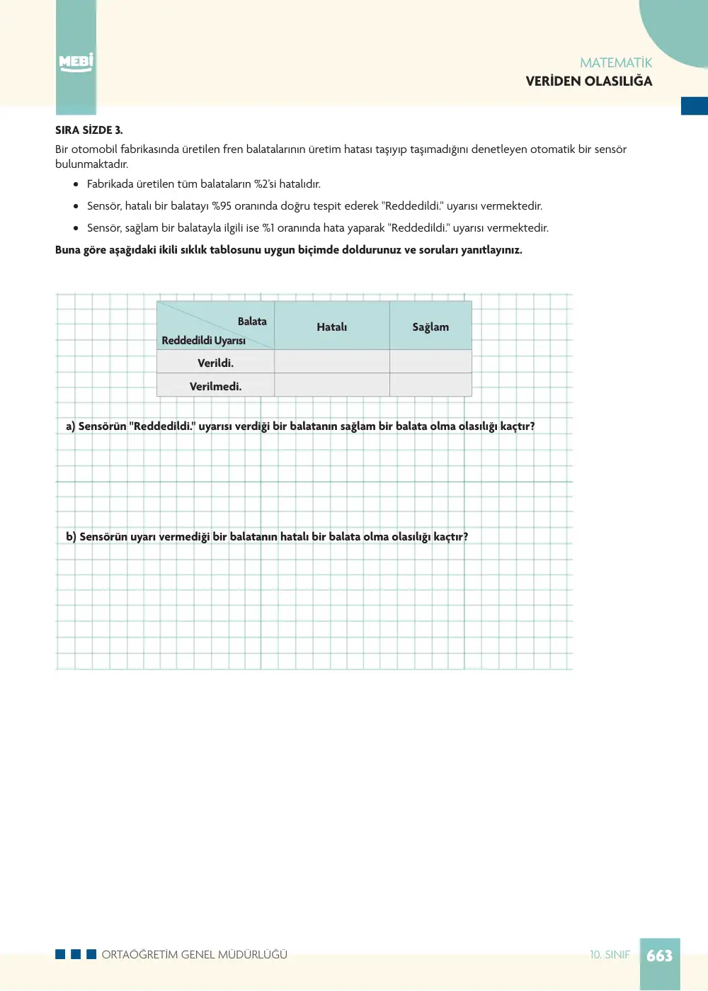 10. Sınıf Matematik Bireysel Öğrenme Etkinlikleri (2026-2027) sayfa 661