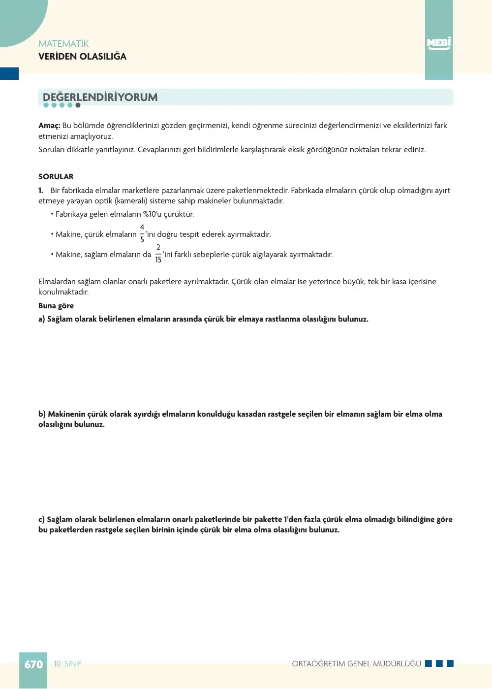 10. Sınıf Matematik Bireysel Öğrenme Etkinlikleri (2026-2027) sayfa 668