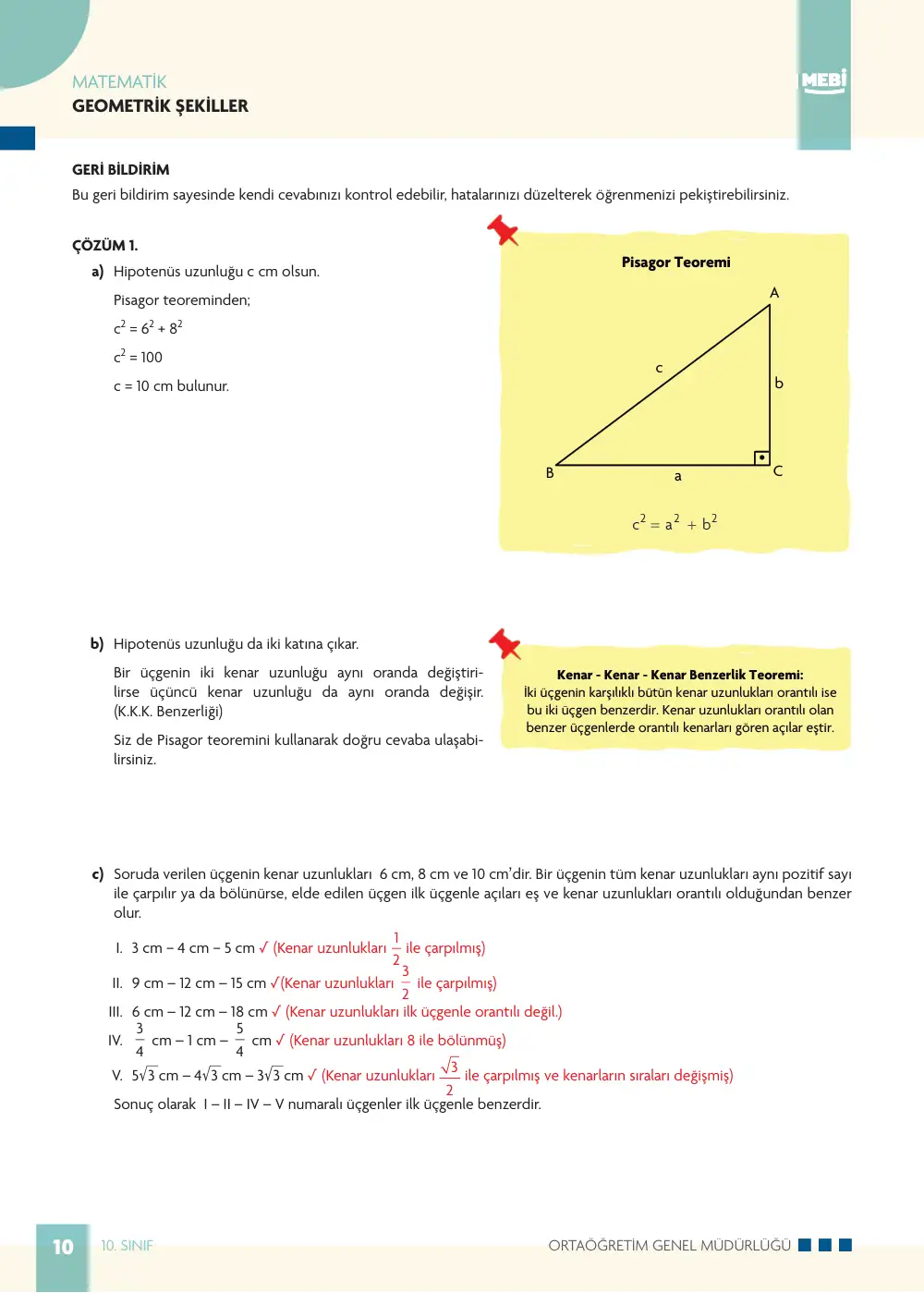 10. Sınıf Matematik Bireysel Öğrenme Etkinlikleri (2026-2027) sayfa 8