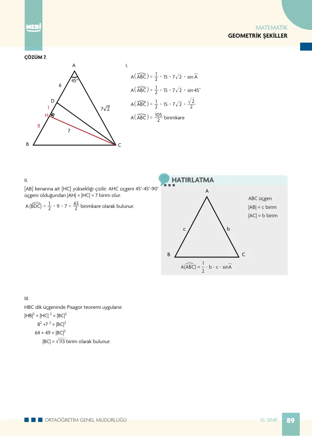 10. Sınıf Matematik Bireysel Öğrenme Etkinlikleri (2026-2027) sayfa 87