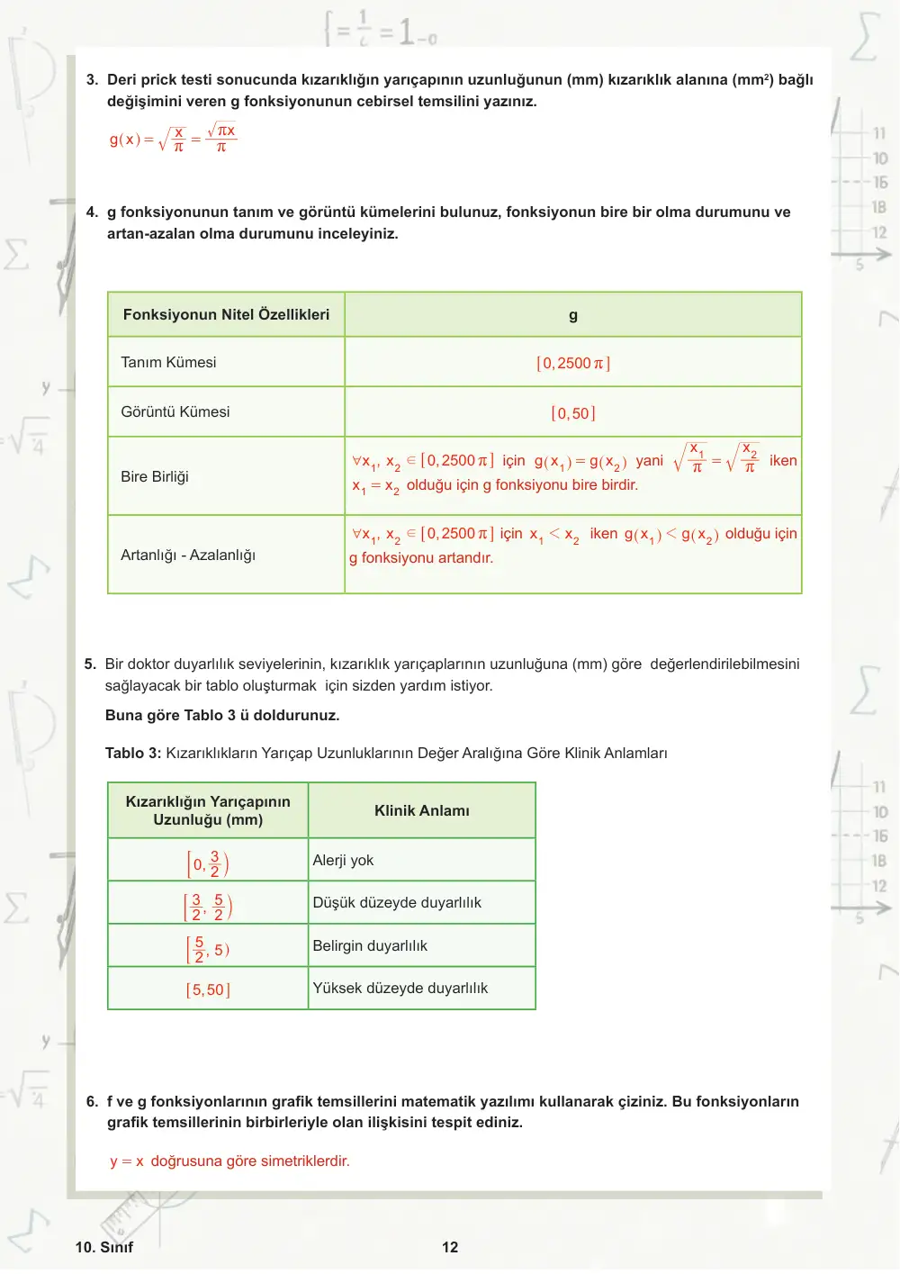 10. Sınıf Matematik Öğrenme Etkinlikleri Seti 1 (2025-2026) cevap anahtarı sayfa 13