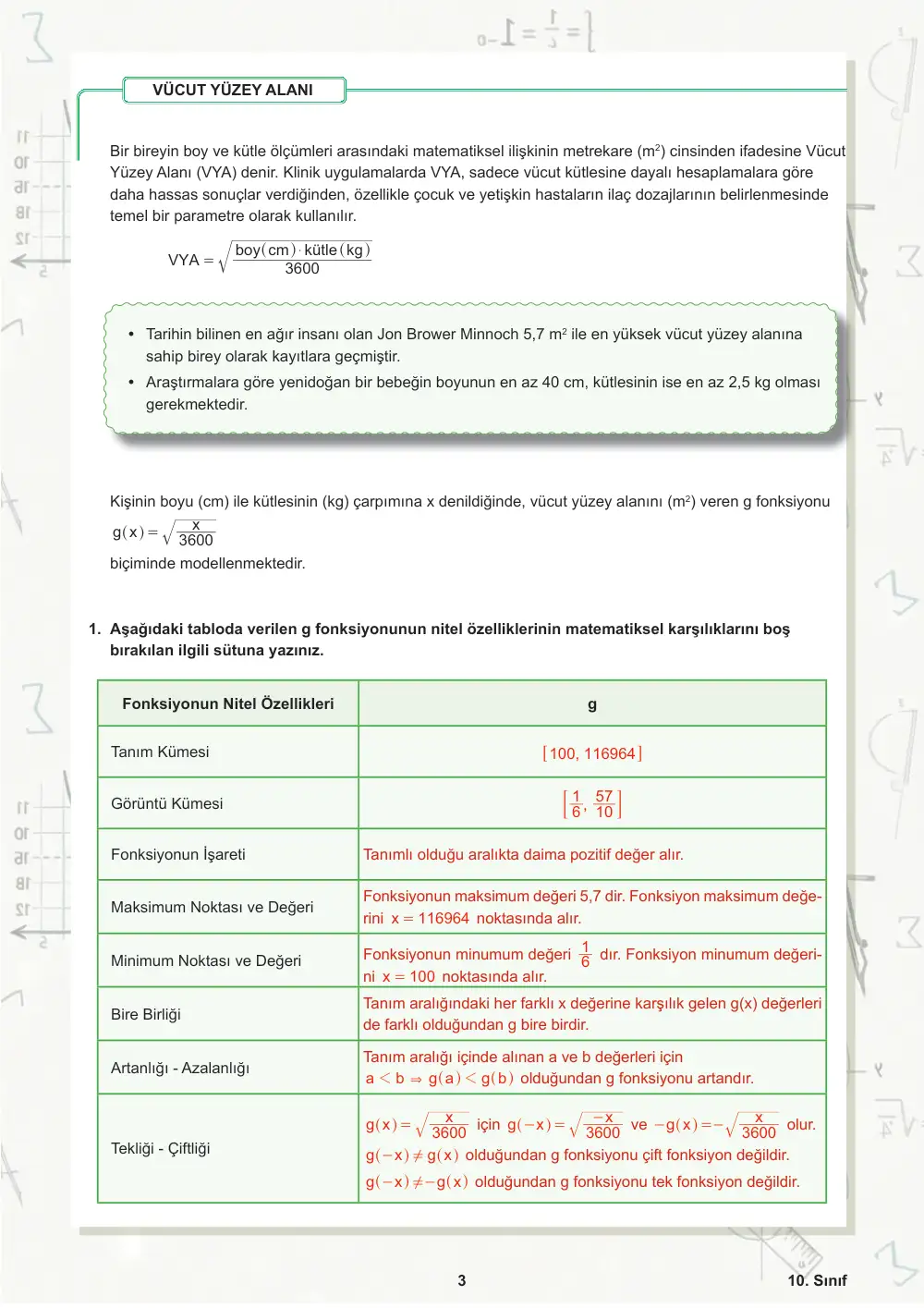 10. Sınıf Matematik Öğrenme Etkinlikleri Seti 1 (2025-2026) cevap anahtarı sayfa 4