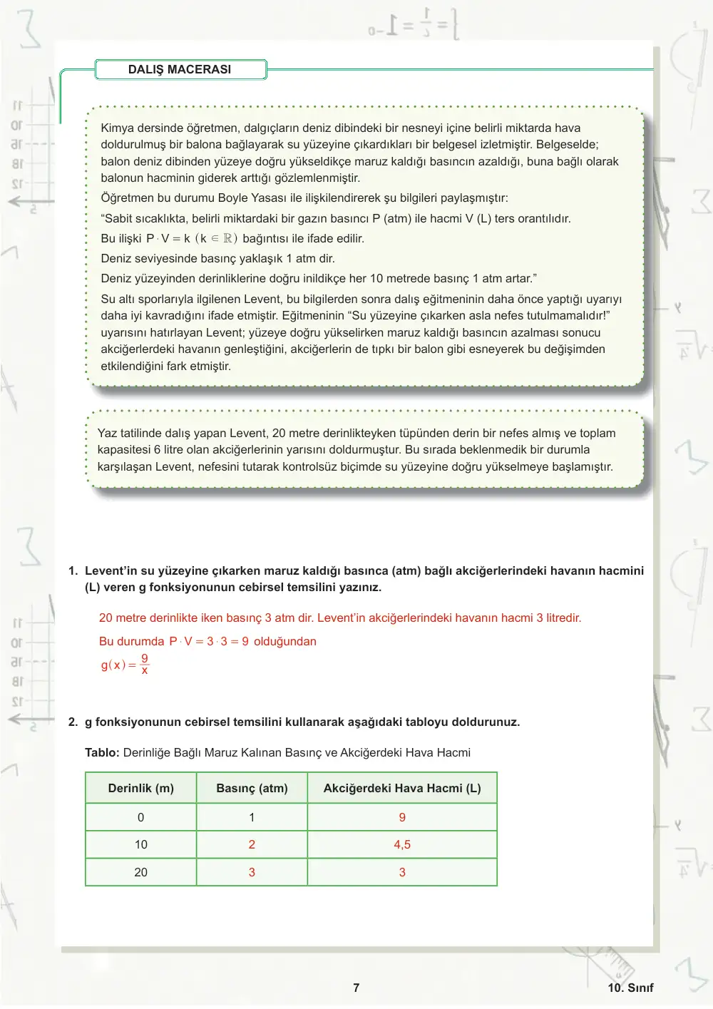 10. Sınıf Matematik Öğrenme Etkinlikleri Seti 1 (2025-2026) cevap anahtarı sayfa 8