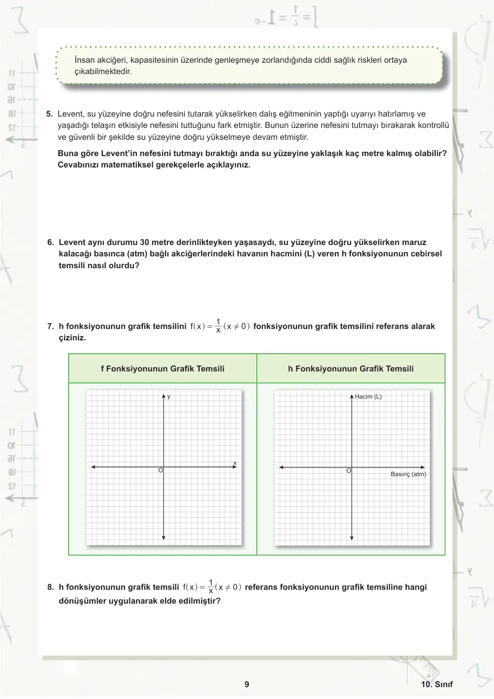 10. Sınıf Matematik Öğrenme Etkinlikleri Seti 1 (2025-2026) sayfa 10
