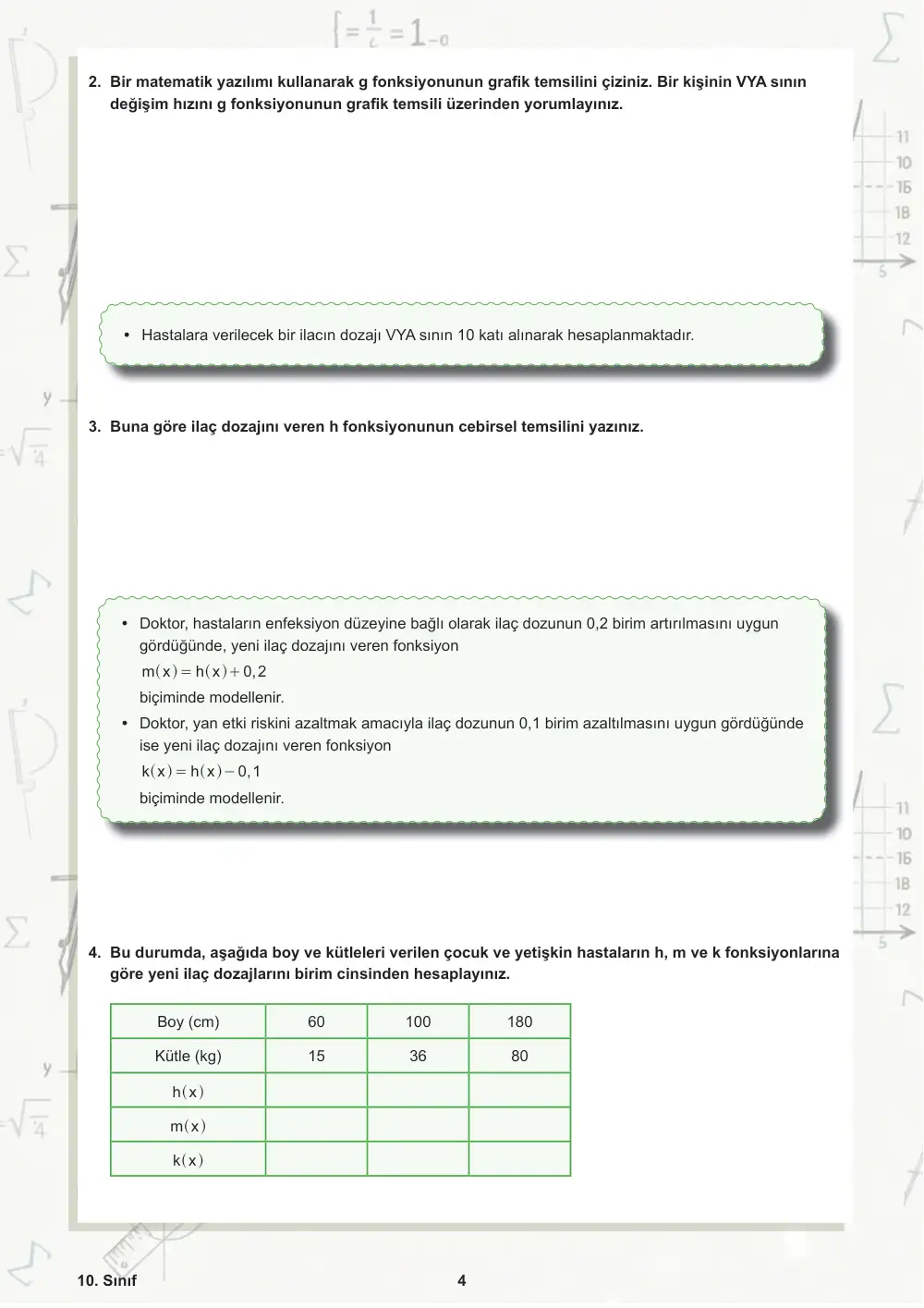 10. Sınıf Matematik Öğrenme Etkinlikleri Seti 1 (2025-2026) sayfa 5