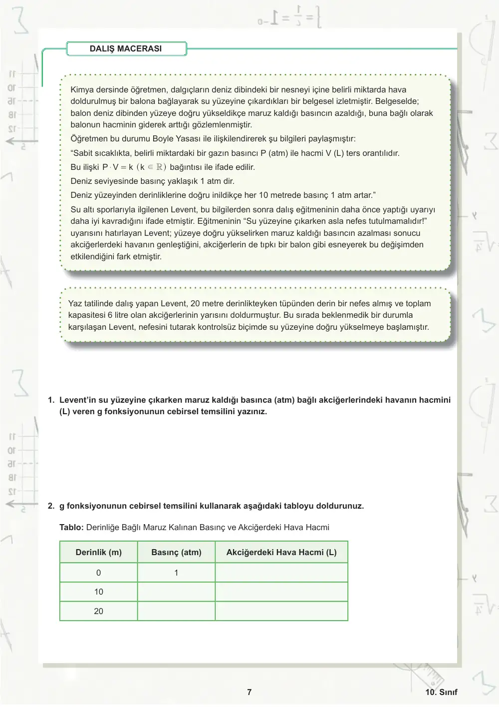 10. Sınıf Matematik Öğrenme Etkinlikleri Seti 1 (2025-2026) sayfa 8