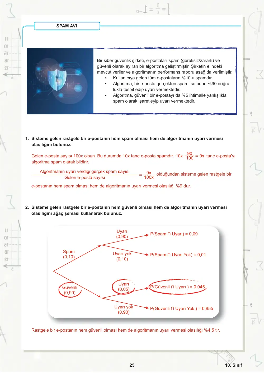 10. Sınıf Matematik Öğrenme Etkinlikleri Seti 2 (2025-2026) cevap anahtarı sayfa 26