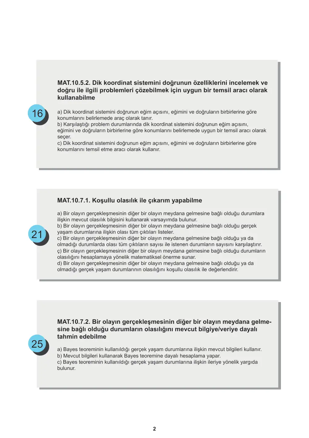 10. Sınıf Matematik Öğrenme Etkinlikleri Seti 2 (2025-2026) cevap anahtarı sayfa 3
