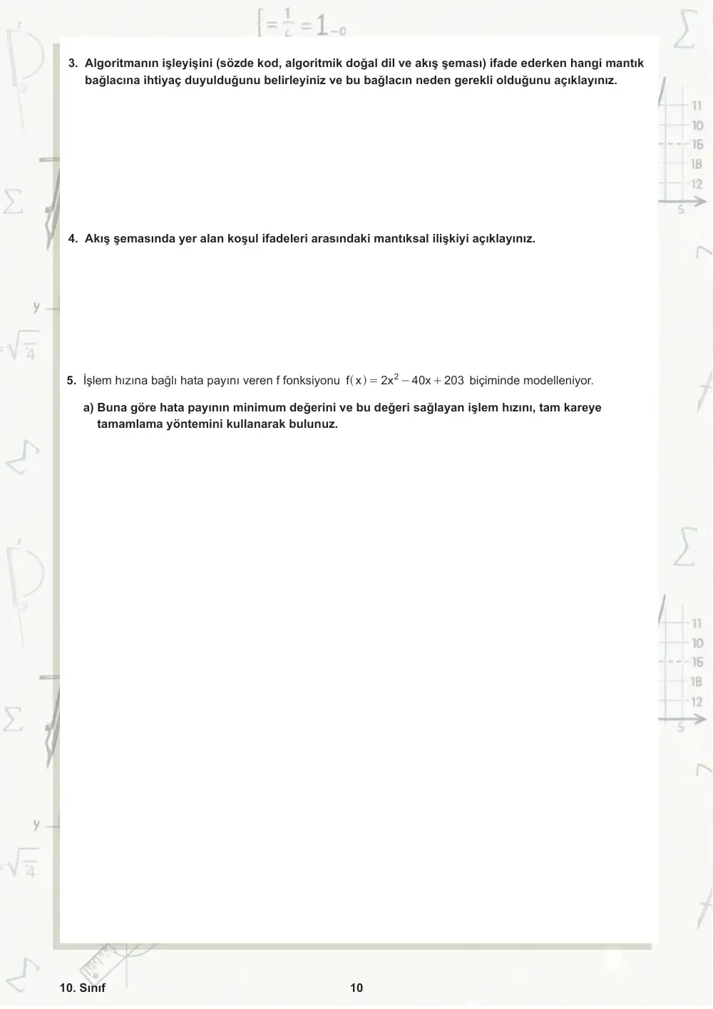 10. Sınıf Matematik Öğrenme Etkinlikleri Seti 2 (2025-2026) sayfa 11