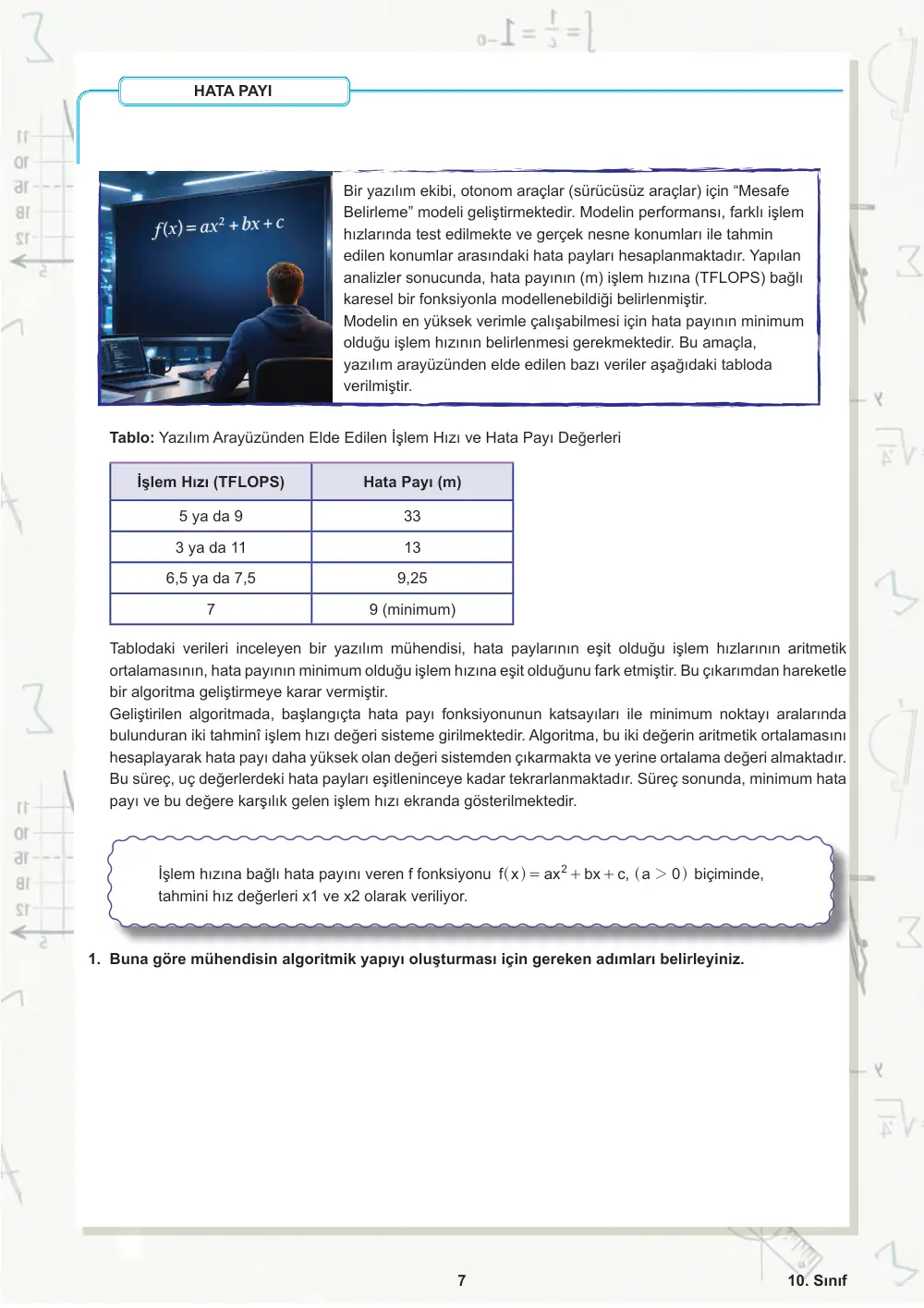 10. Sınıf Matematik Öğrenme Etkinlikleri Seti 2 (2025-2026) sayfa 8