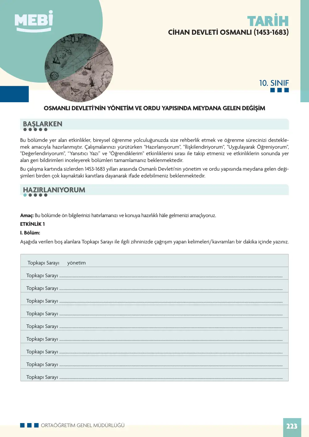 10. Sınıf Tarih Bireysel Öğrenme Etkinlikleri (2026-2027) sayfa 221