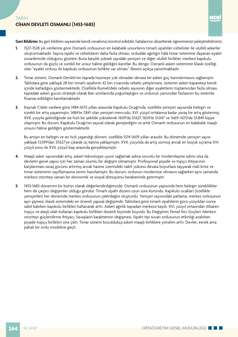 10. Sınıf Tarih Bireysel Öğrenme Etkinlikleri (2026-2027) sayfa 242