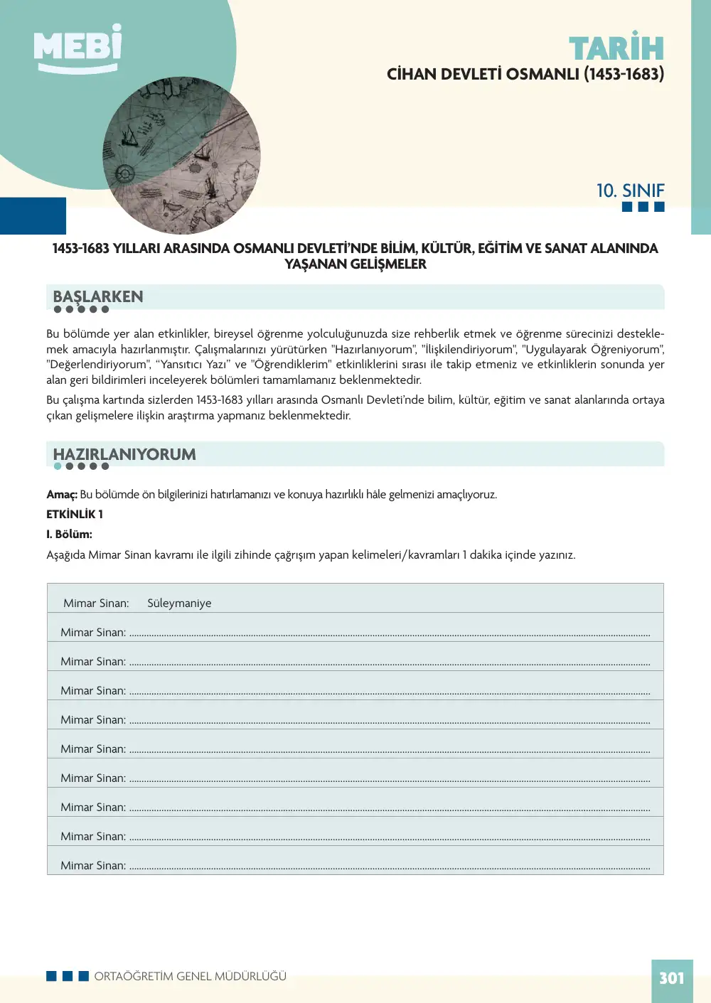 10. Sınıf Tarih Bireysel Öğrenme Etkinlikleri (2026-2027) sayfa 299