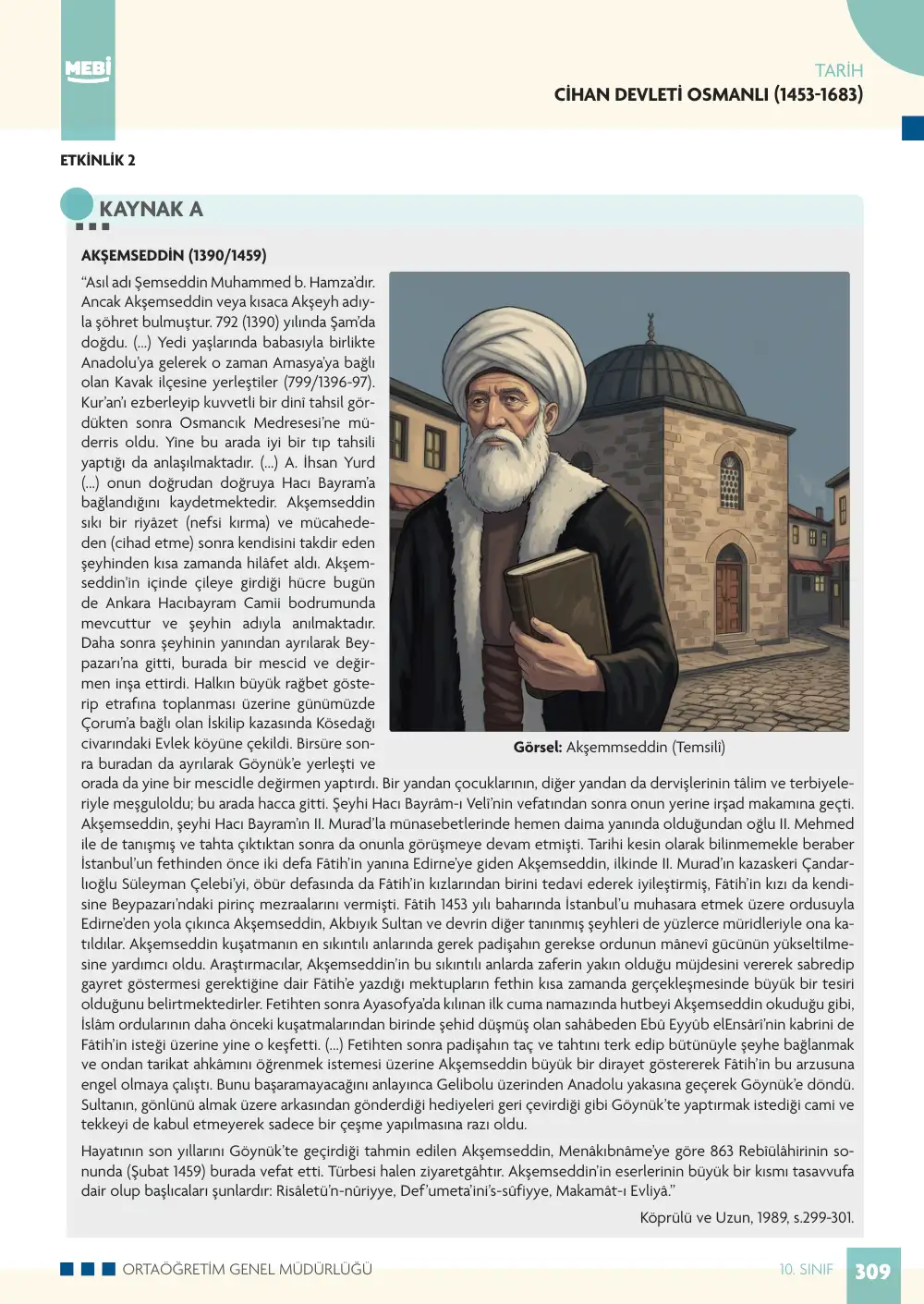 10. Sınıf Tarih Bireysel Öğrenme Etkinlikleri (2026-2027) sayfa 307