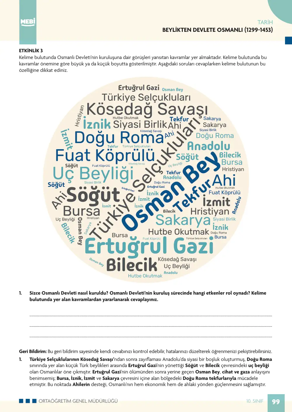 10. Sınıf Tarih Bireysel Öğrenme Etkinlikleri (2026-2027) sayfa 97