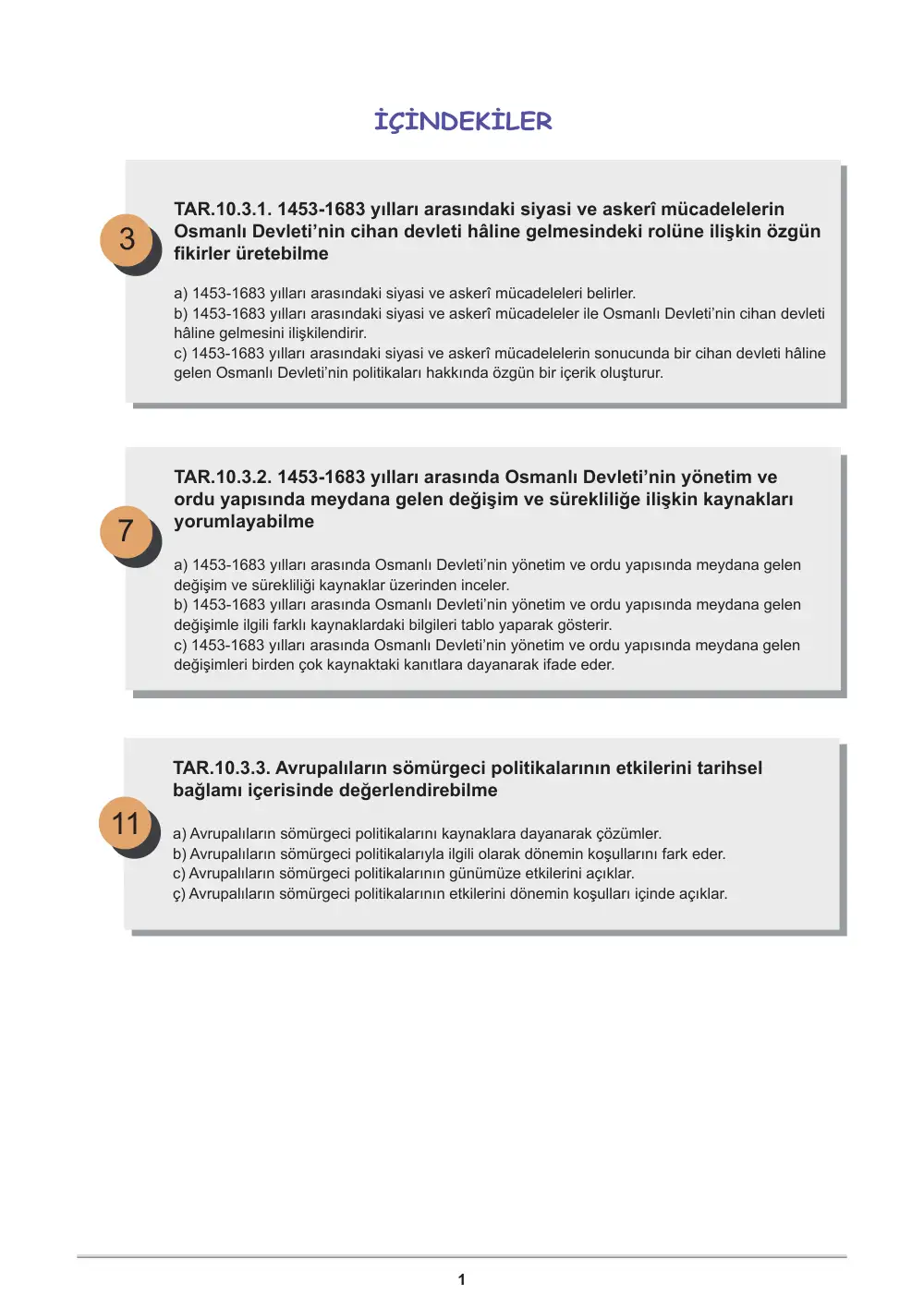 10. Sınıf Tarih Öğrenme Etkinlikleri Seti 2 (2025-2026) cevap anahtarı sayfa 2