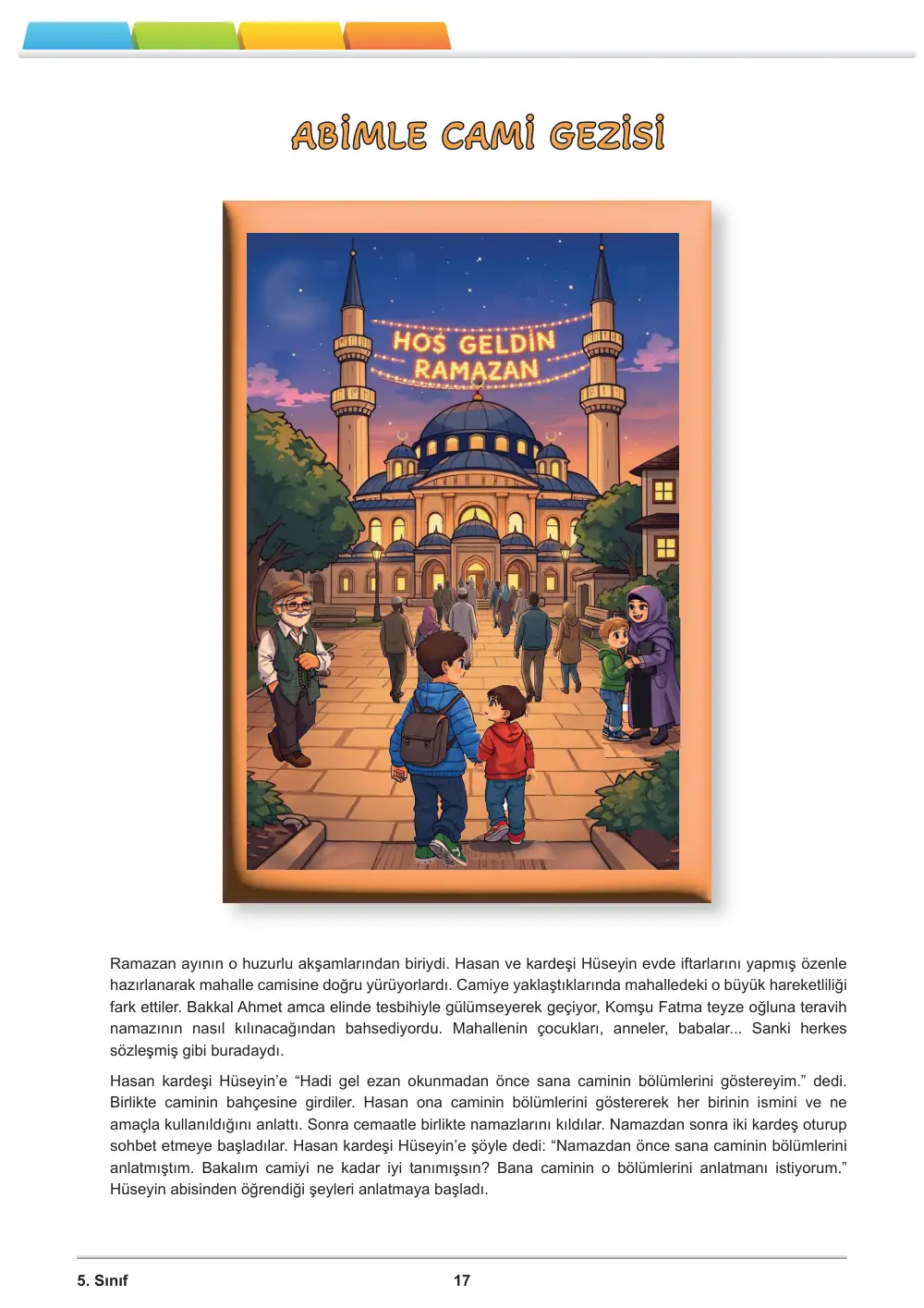 5. Sınıf Din Kültürü ve Ahlak Bilgisi Öğrenme Etkinlikleri Seti 2 (2025-2026) cevap anahtarı sayfa 18