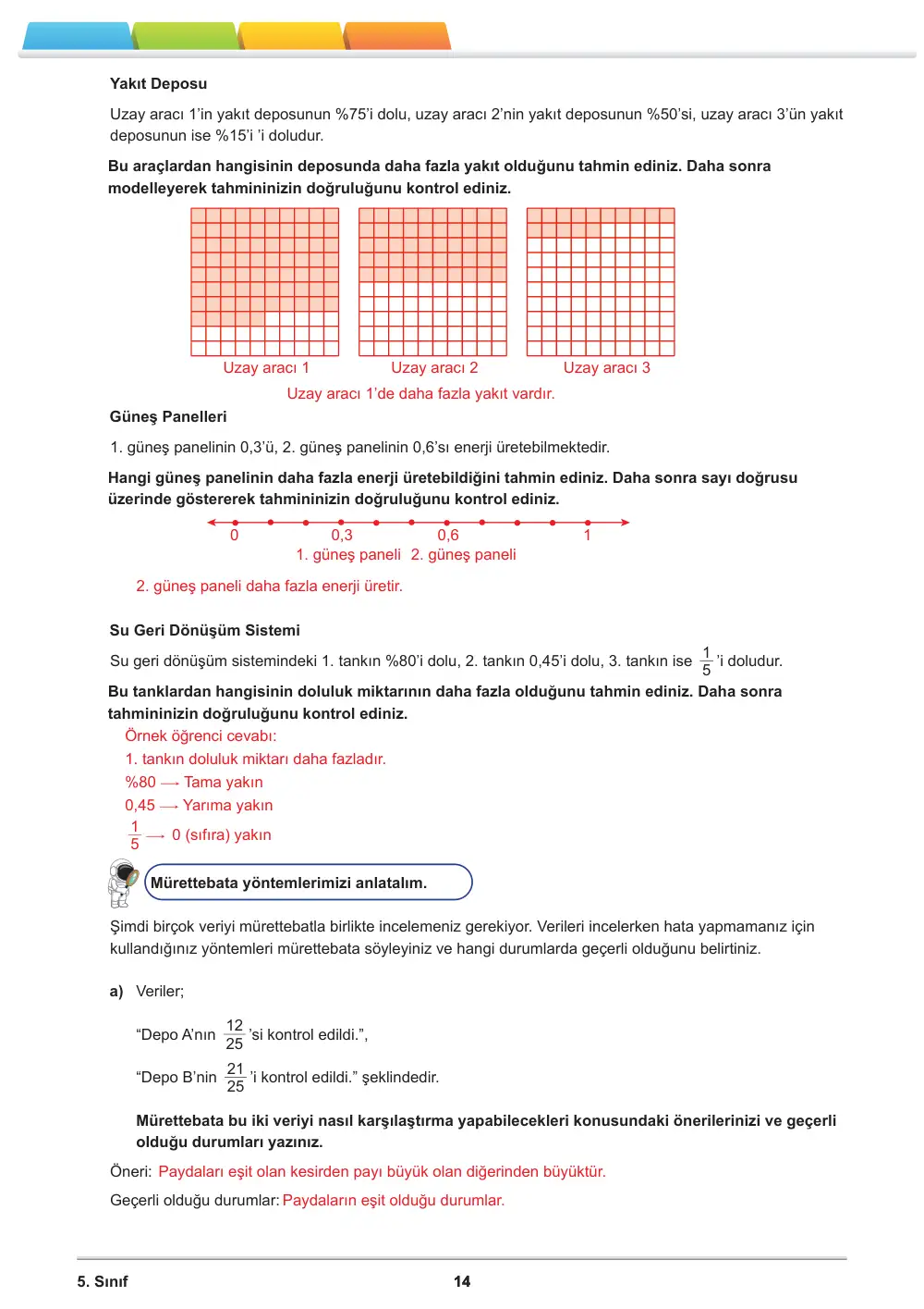 5. Sınıf Matematik Öğrenme Etkinlikleri Seti 1 (2025-2026) cevap anahtarı sayfa 16