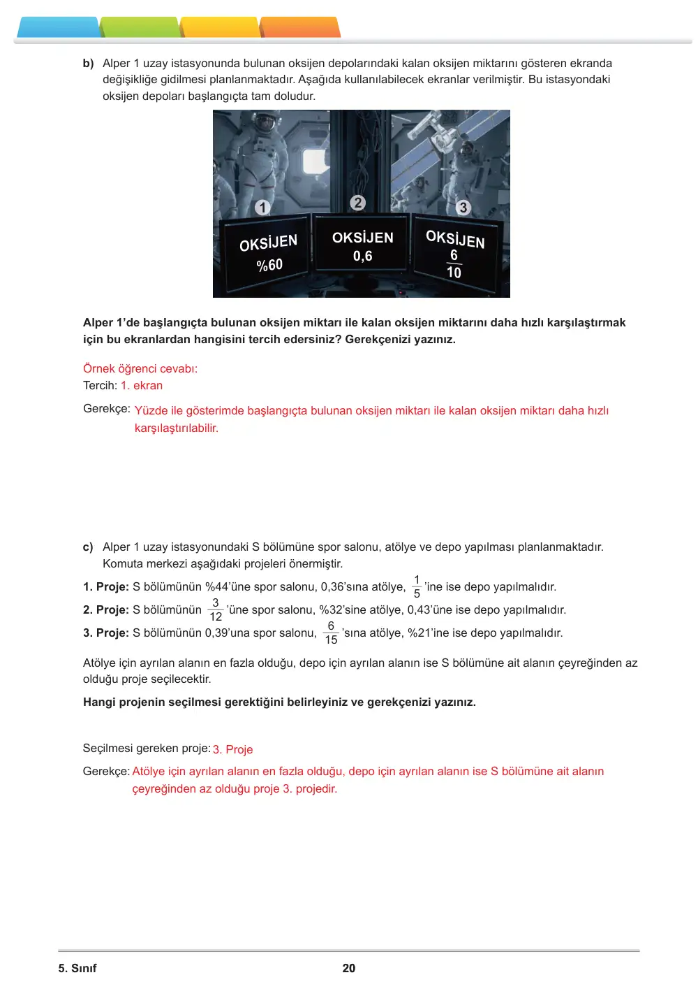 5. Sınıf Matematik Öğrenme Etkinlikleri Seti 1 (2025-2026) cevap anahtarı sayfa 22