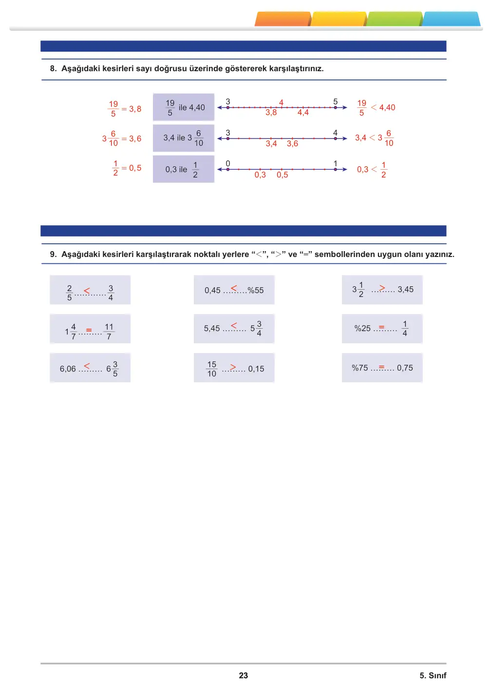 5. Sınıf Matematik Öğrenme Etkinlikleri Seti 1 (2025-2026) cevap anahtarı sayfa 25