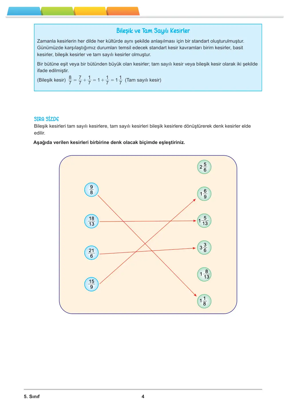 5. Sınıf Matematik Öğrenme Etkinlikleri Seti 1 (2025-2026) cevap anahtarı sayfa 6
