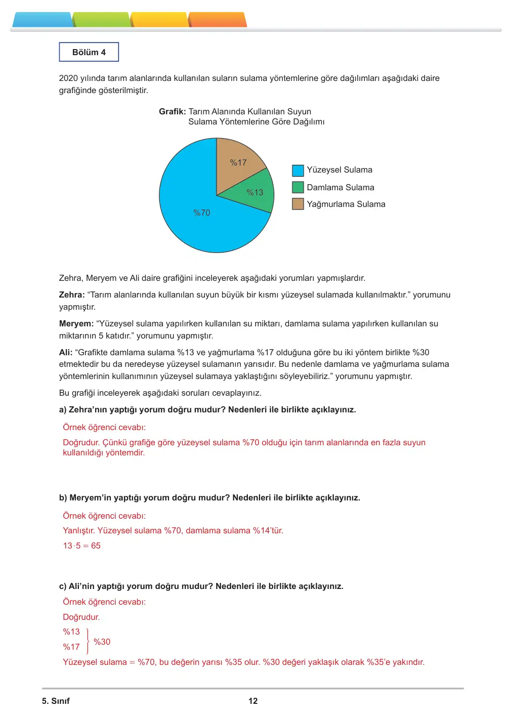 5. Sınıf Matematik Öğrenme Etkinlikleri Seti 2 (2025-2026) cevap anahtarı sayfa 14