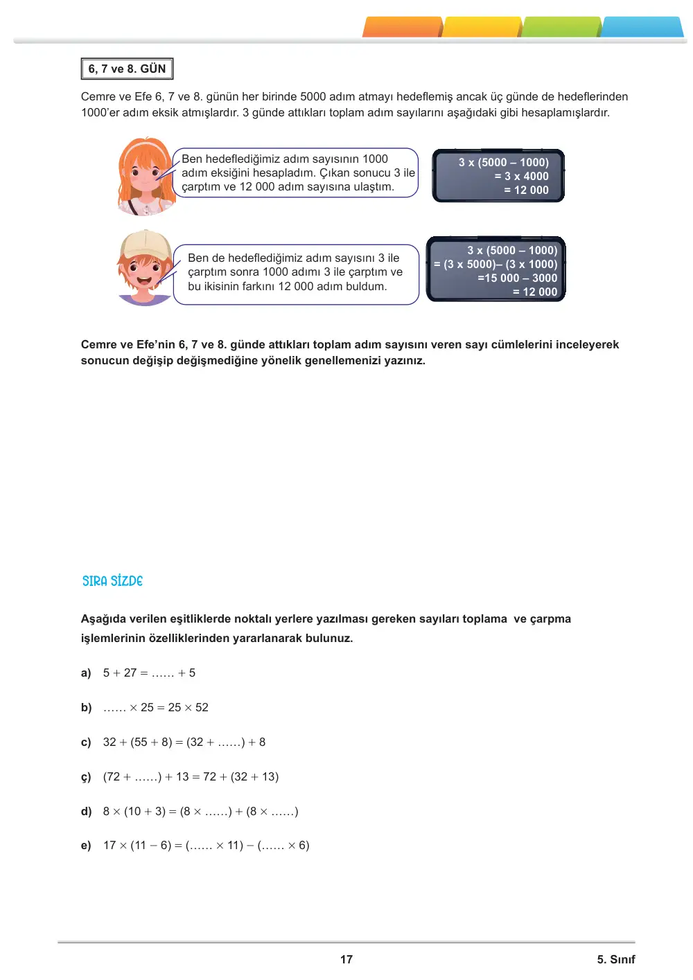 5. Sınıf Matematik Öğrenme Etkinlikleri Seti 2 (2025-2026) sayfa 19