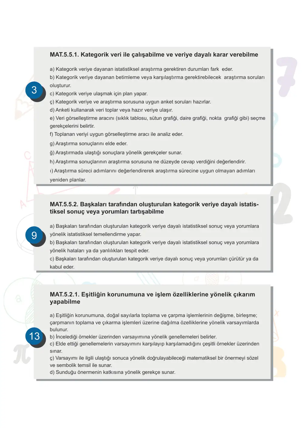 5. Sınıf Matematik Öğrenme Etkinlikleri Seti 2 (2025-2026) sayfa 3