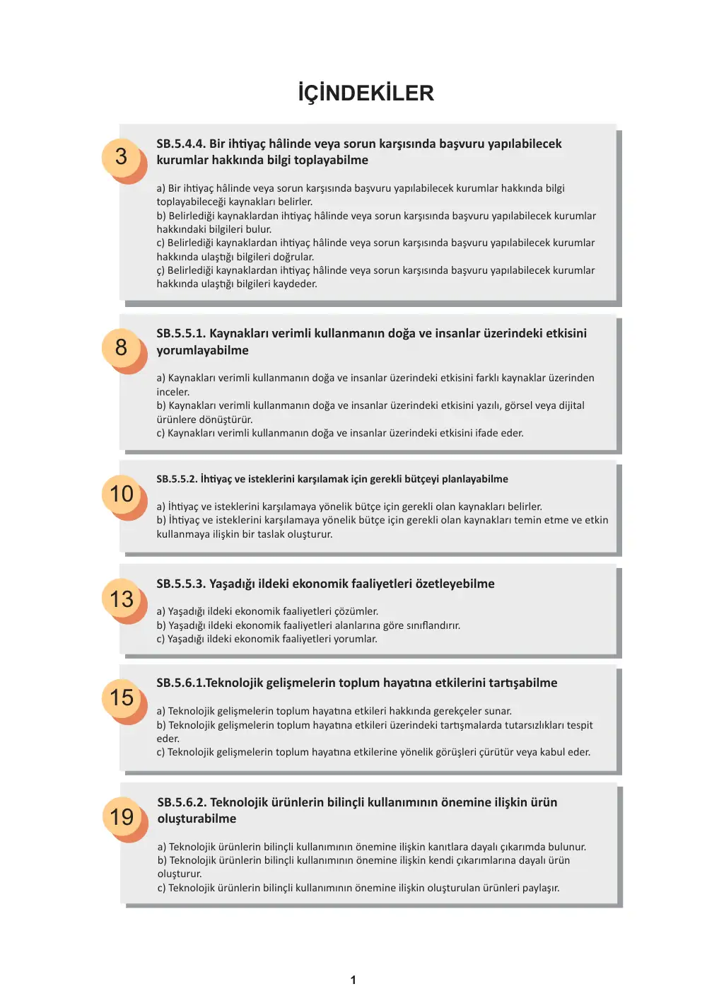 5. Sınıf Sosyal Bilgiler Öğrenme Etkinlikleri Seti 2 (2025-2026) cevap anahtarı sayfa 3