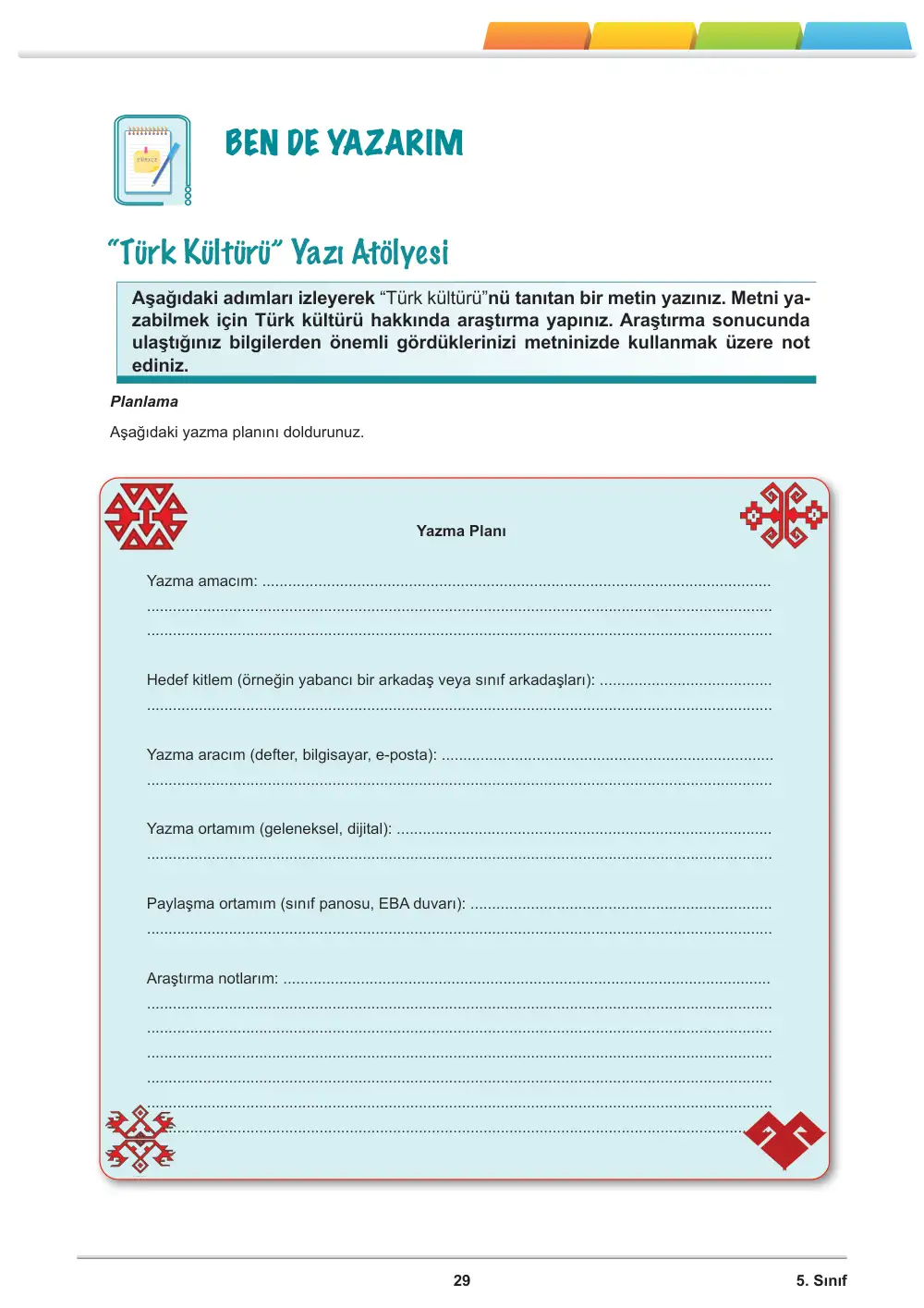 5. Sınıf Türkçe Öğrenme Etkinlikleri Seti 1 (2025-2026) sayfa 31