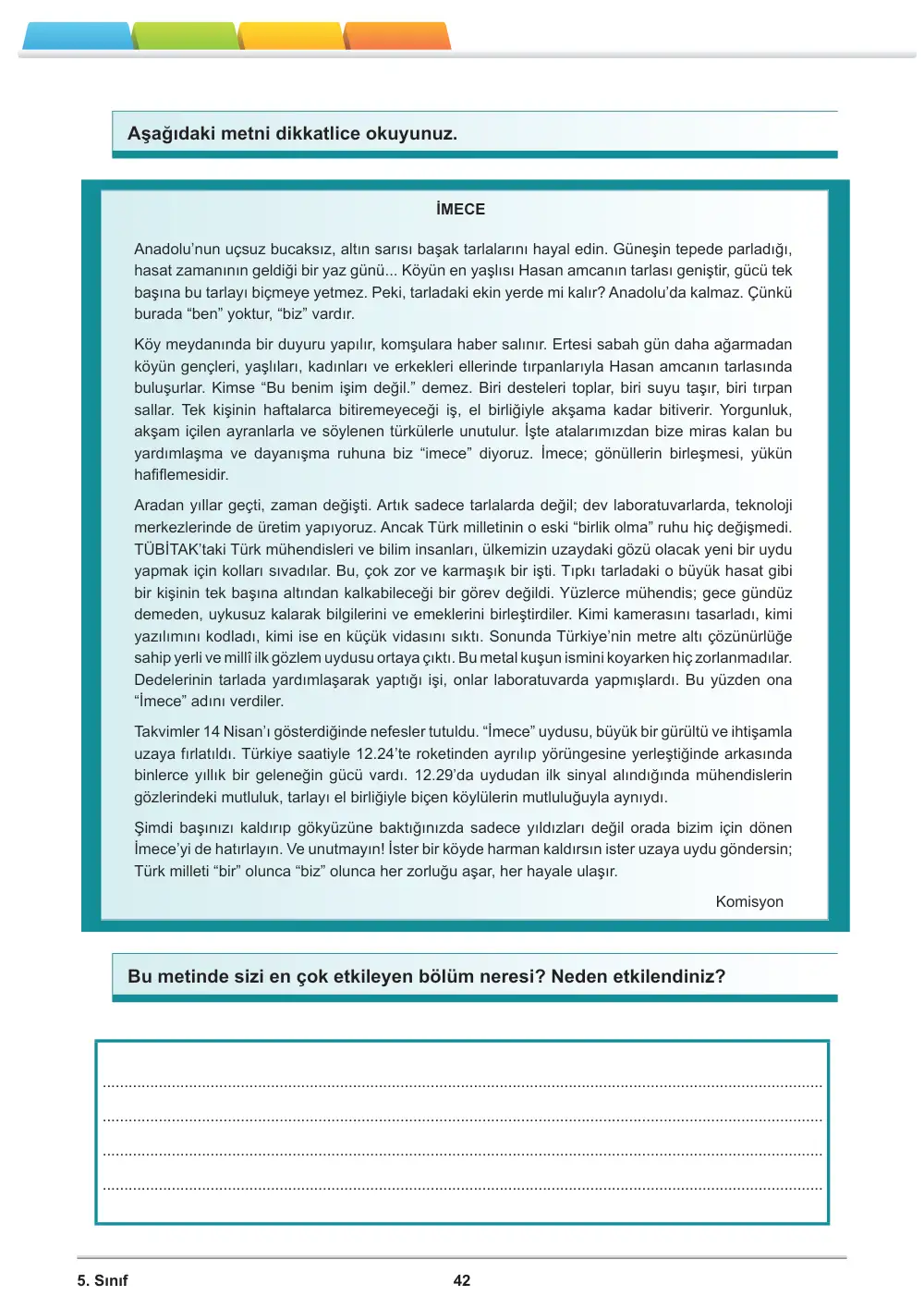 5. Sınıf Türkçe Öğrenme Etkinlikleri Seti 1 (2025-2026) sayfa 44