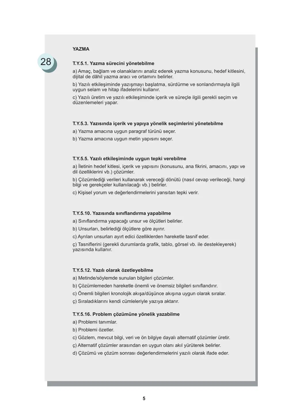 5. Sınıf Türkçe Öğrenme Etkinlikleri Seti 2 (2025-2026) cevap anahtarı sayfa 7