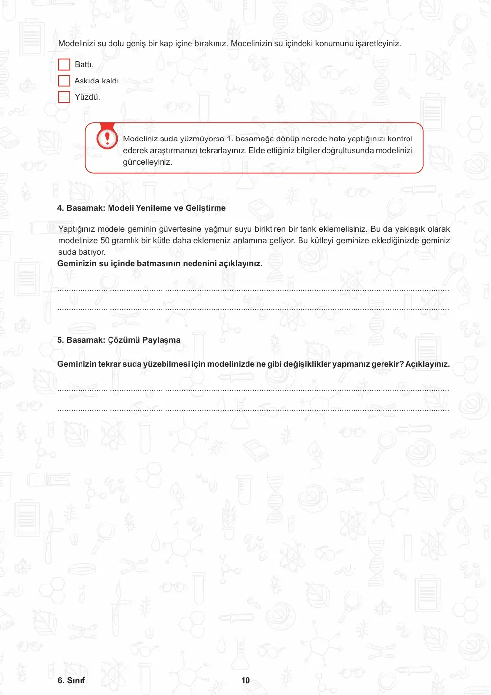 6. Sınıf Fen Bilimleri Öğrenme Etkinlikleri Seti 2 (2025-2026) sayfa 11
