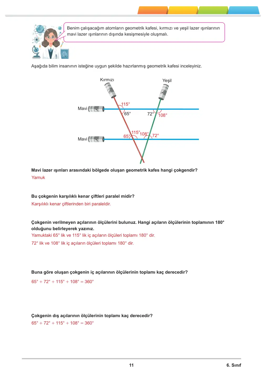 6. Sınıf Matematik Öğrenme Etkinlikleri Seti 1 (2025-2026) cevap anahtarı sayfa 13