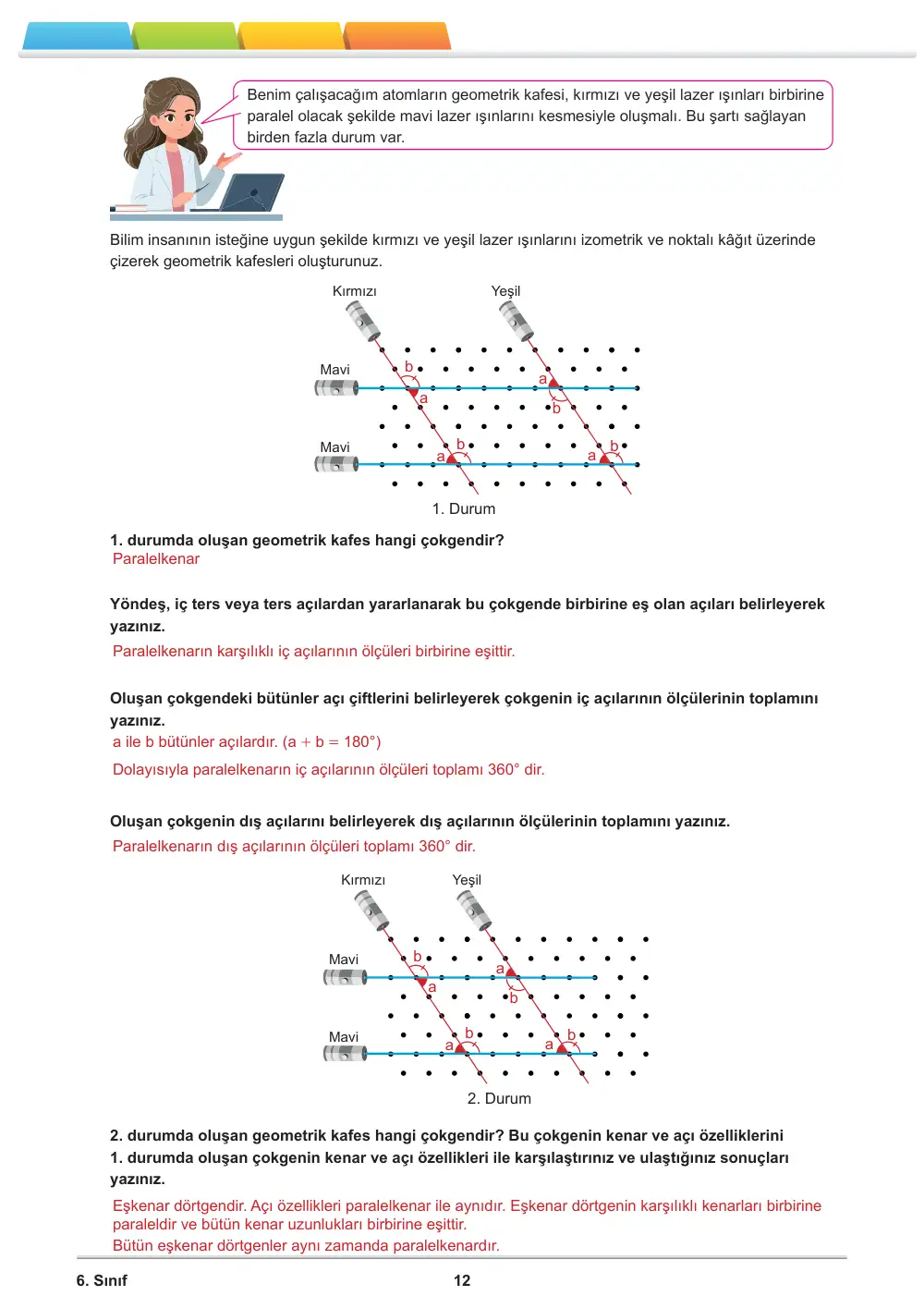 6. Sınıf Matematik Öğrenme Etkinlikleri Seti 1 (2025-2026) cevap anahtarı sayfa 14