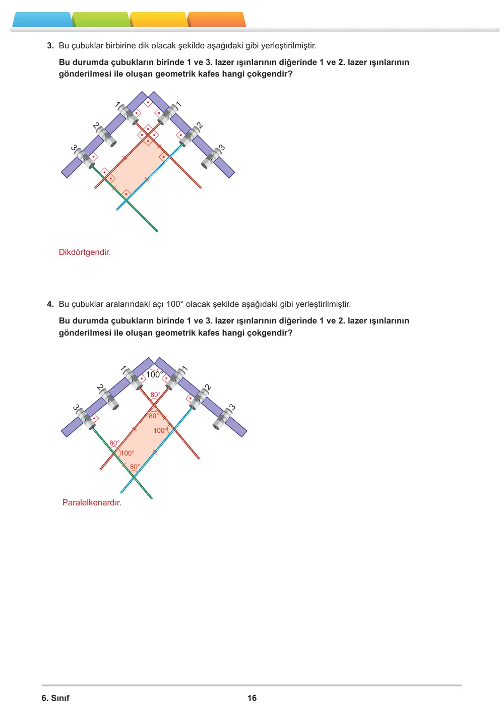 6. Sınıf Matematik Öğrenme Etkinlikleri Seti 1 (2025-2026) cevap anahtarı sayfa 18