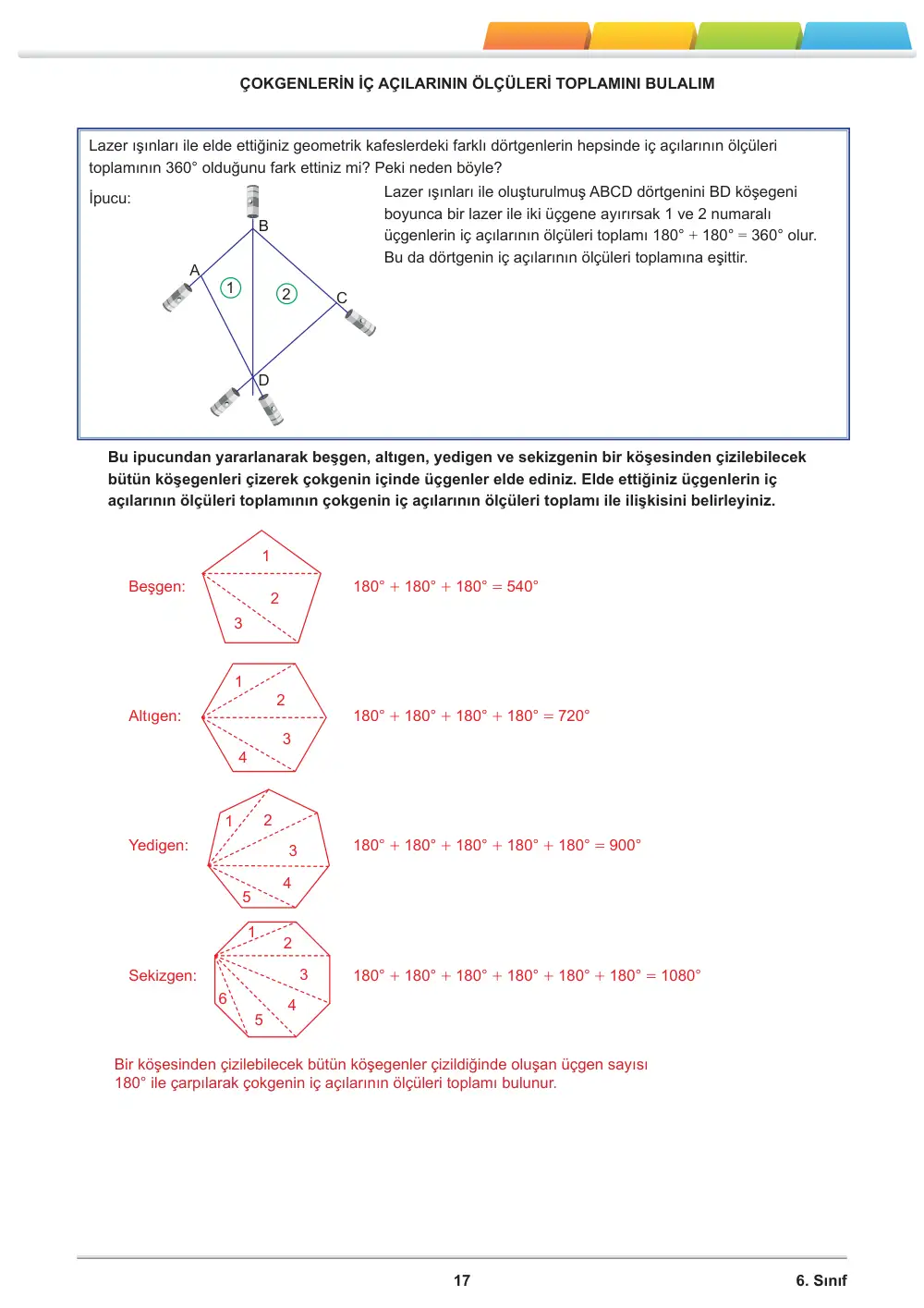 6. Sınıf Matematik Öğrenme Etkinlikleri Seti 1 (2025-2026) cevap anahtarı sayfa 19