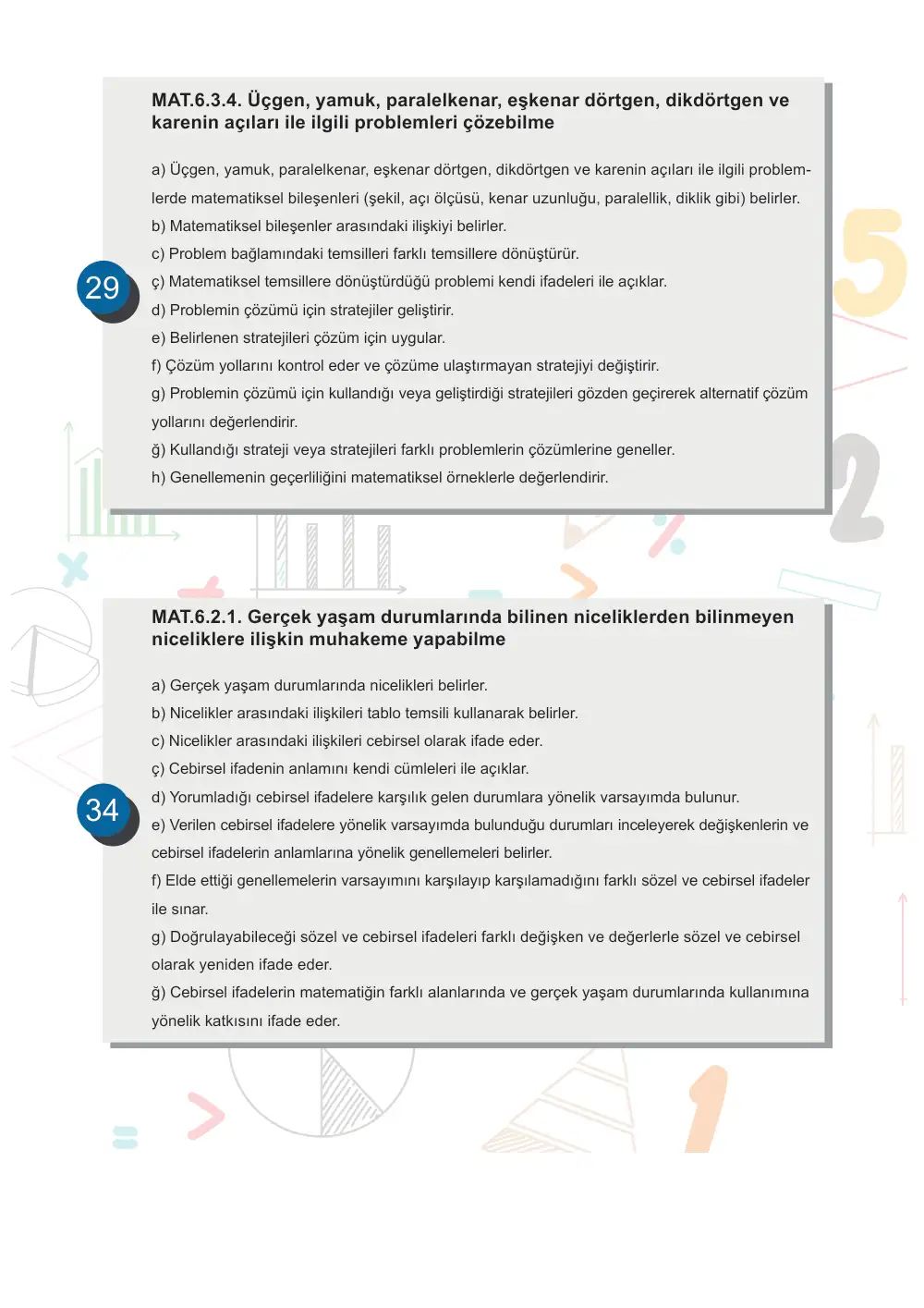 6. Sınıf Matematik Öğrenme Etkinlikleri Seti 1 (2025-2026) cevap anahtarı sayfa 4