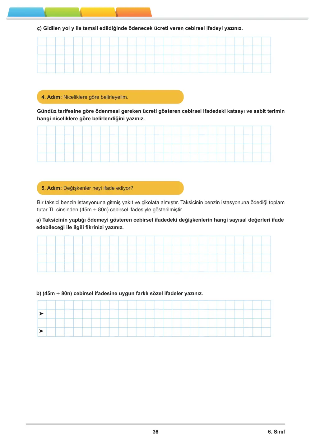 6. Sınıf Matematik Öğrenme Etkinlikleri Seti 1 (2025-2026) sayfa 38