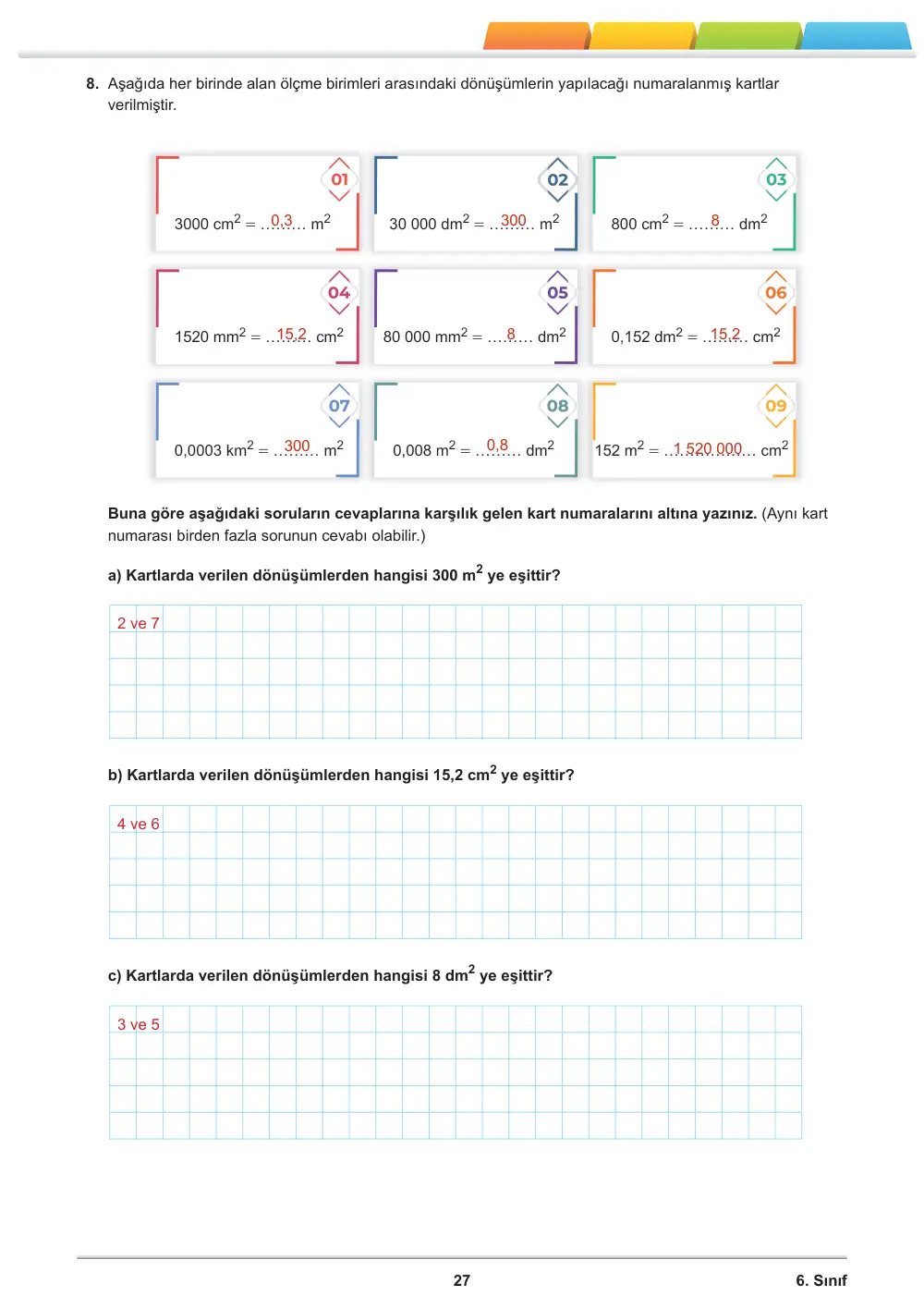 6. Sınıf Matematik Öğrenme Etkinlikleri Seti 2 (2025-2026) cevap anahtarı sayfa 29