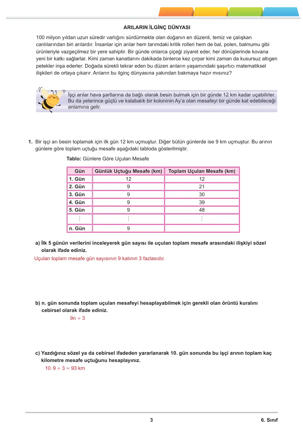6. Sınıf Matematik Öğrenme Etkinlikleri Seti 2 (2025-2026) cevap anahtarı sayfa 5