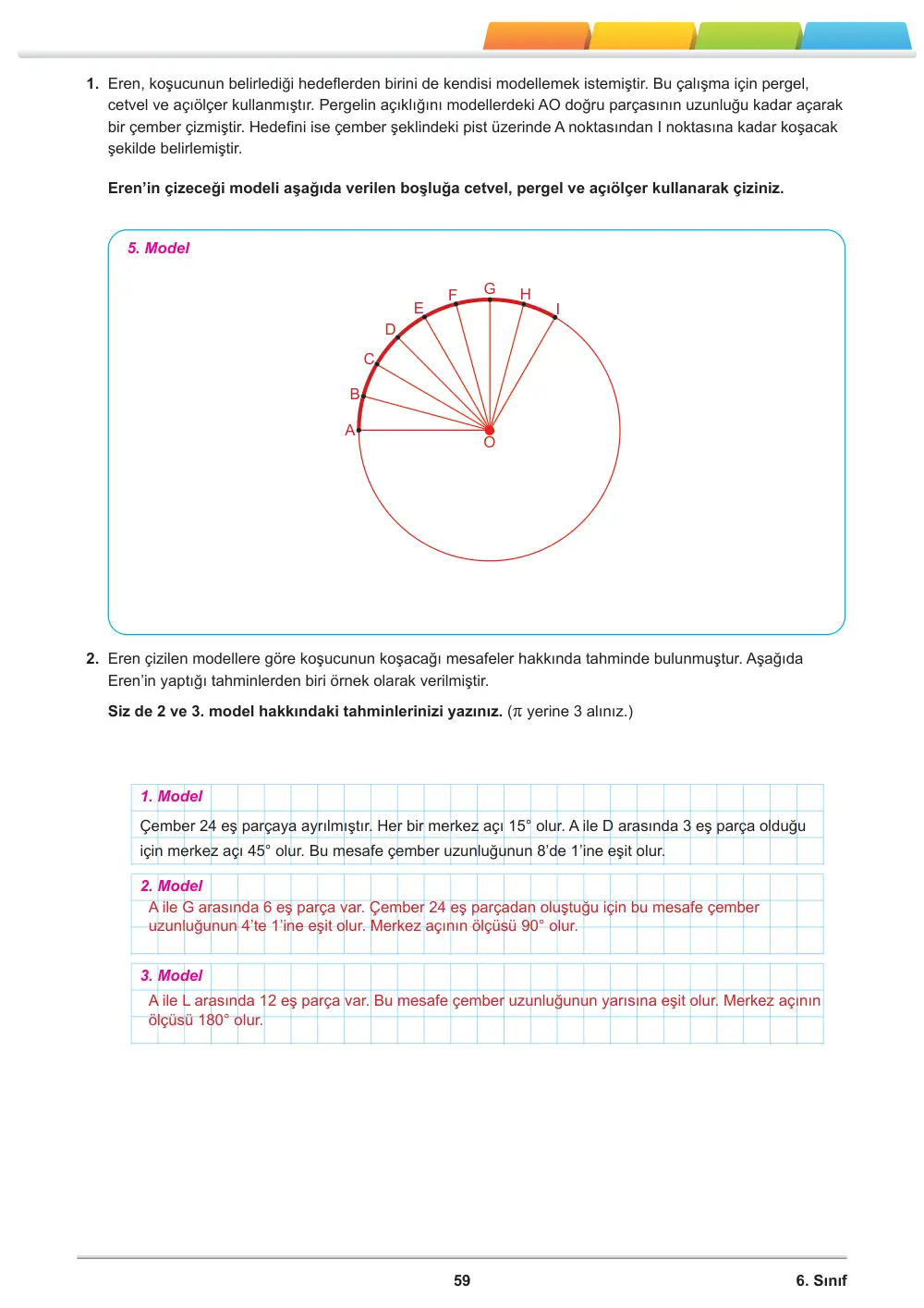 6. Sınıf Matematik Öğrenme Etkinlikleri Seti 2 (2025-2026) cevap anahtarı sayfa 61