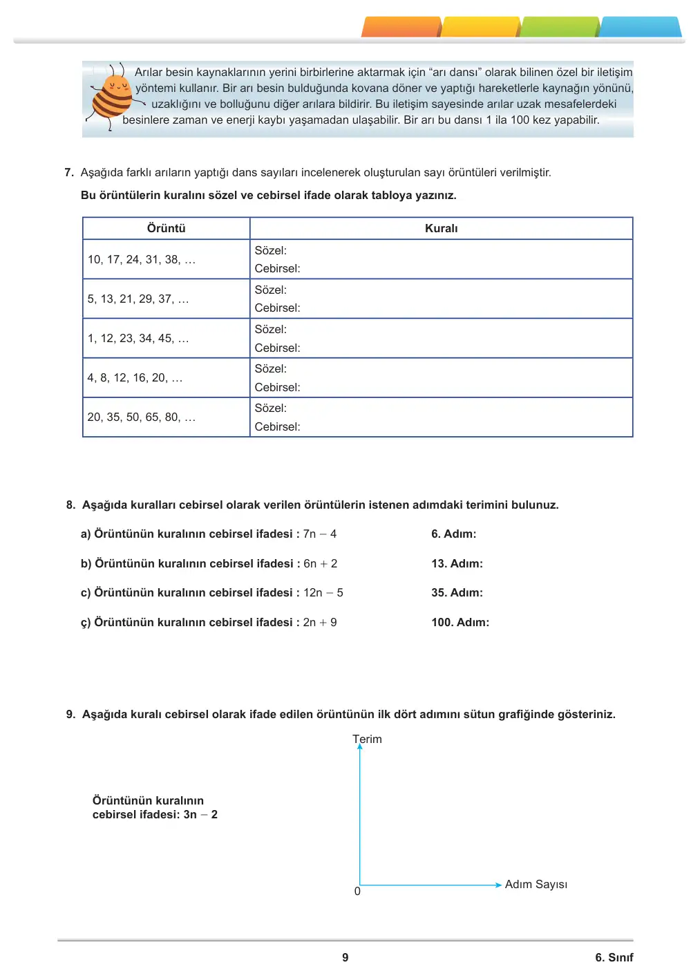 6. Sınıf Matematik Öğrenme Etkinlikleri Seti 2 (2025-2026) sayfa 11
