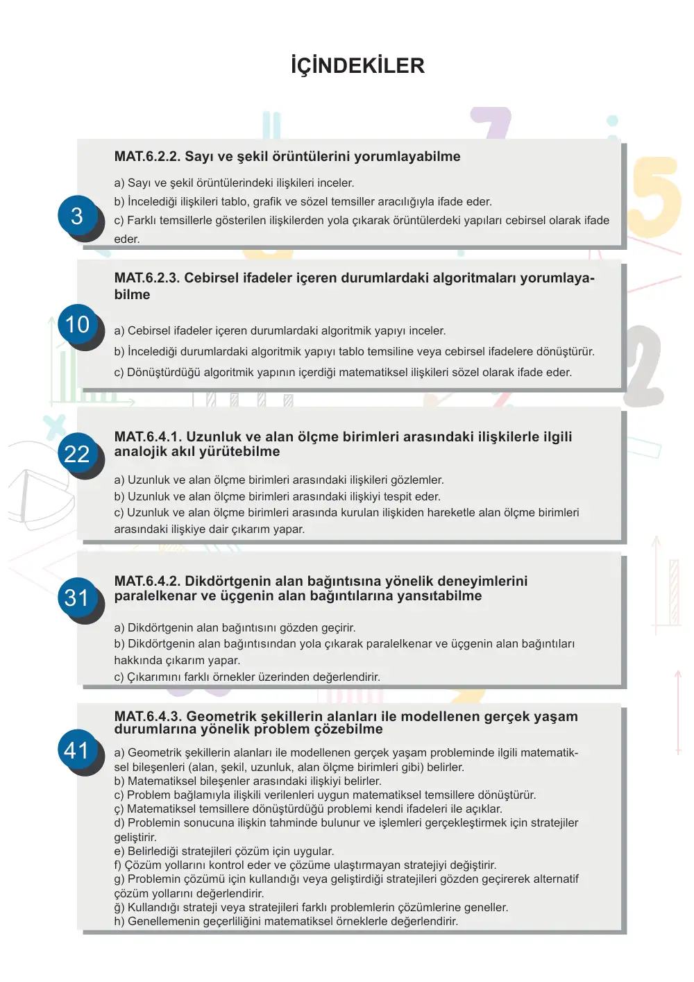 6. Sınıf Matematik Öğrenme Etkinlikleri Seti 2 (2025-2026) sayfa 3